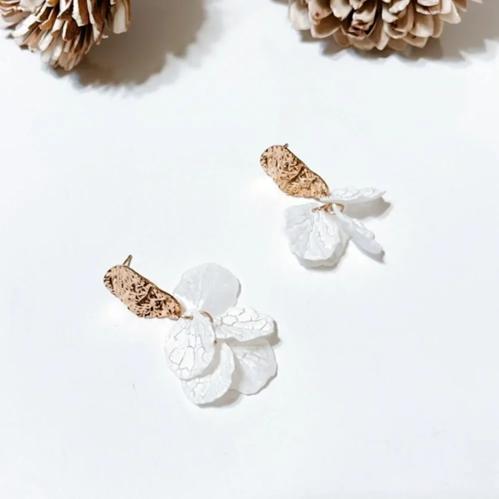 flower drop earrings M91